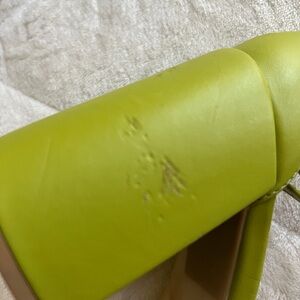 Lime Green Leather Heels
